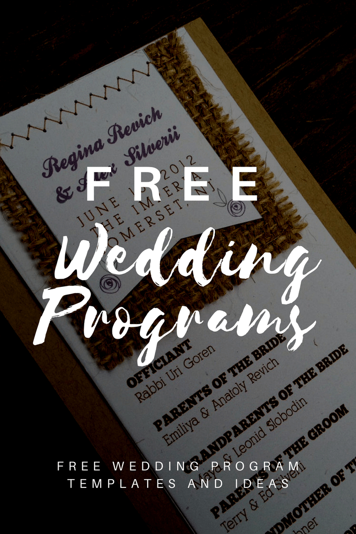 Free Wedding Program Templates | Wedding Program Ideas - Free Printable Wedding Program Templates Word