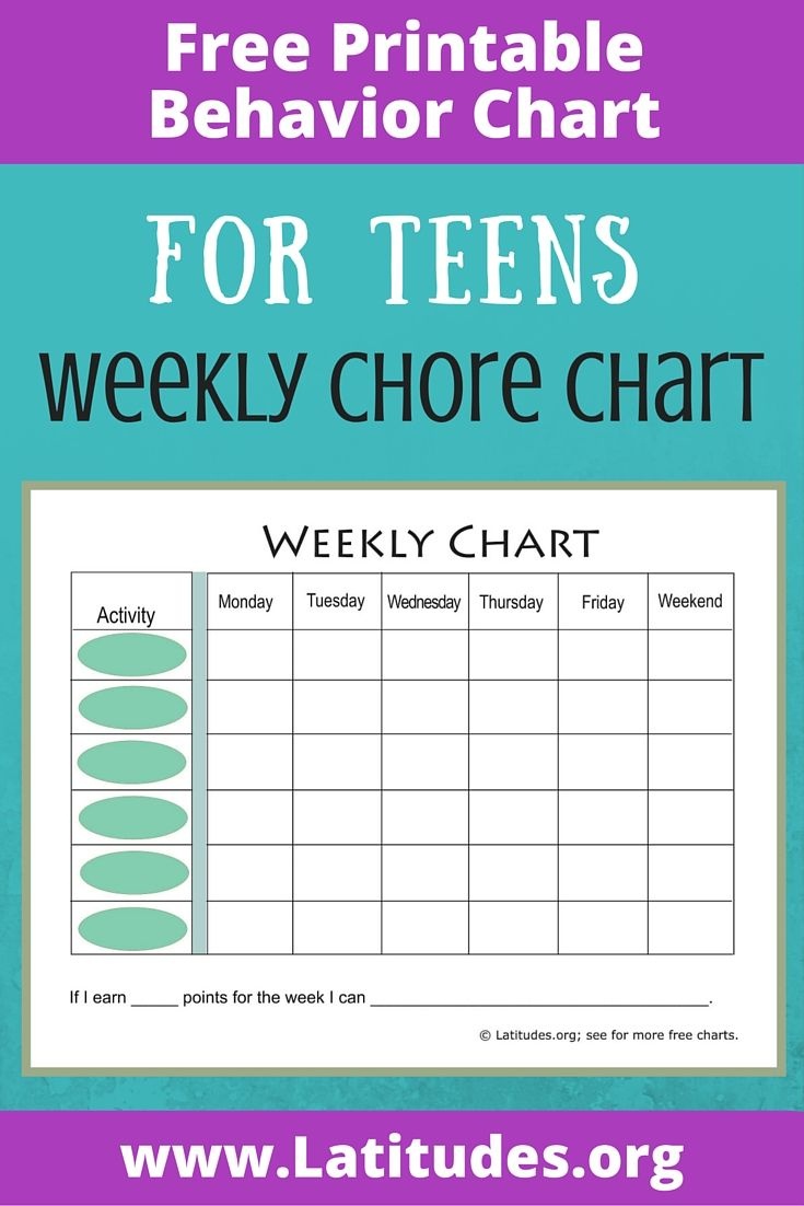 Tween Chore Chart