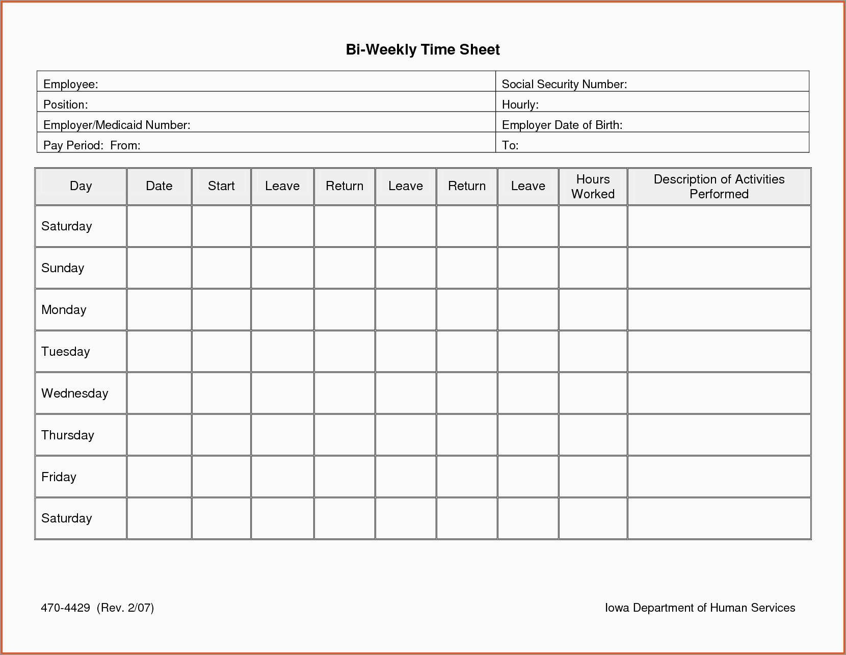 Free Weekly Timesheet Template Beautiful 60 Sample Timesheet - Free Printable Time Sheets Pdf