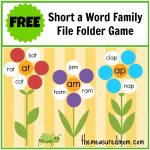 Free Word Family File Folder Game: Short A   The Measured Mom   Free Printable Fall File Folder Games
