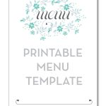 Freebie Friday: Printable Menu | Party Time! | Printable Menu, Menu   Free Printable Menu Templates