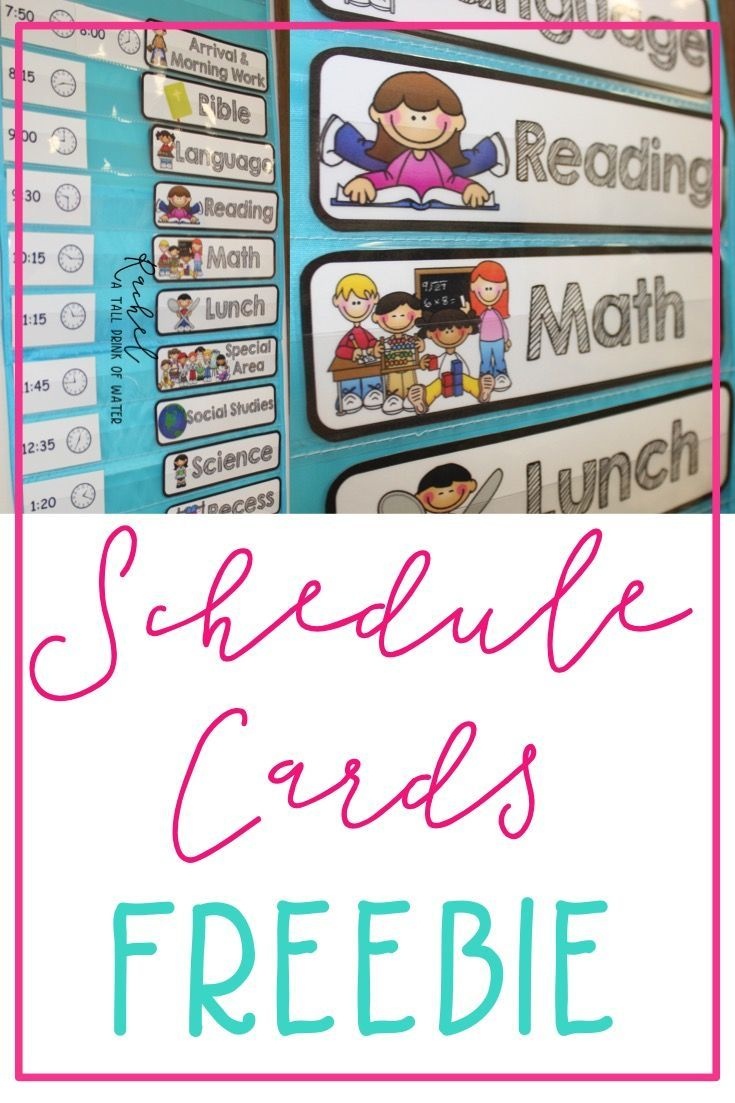 Freebie Schedule Cards | Classroom (When I Go Back 🙂 | Preschool - Free ...