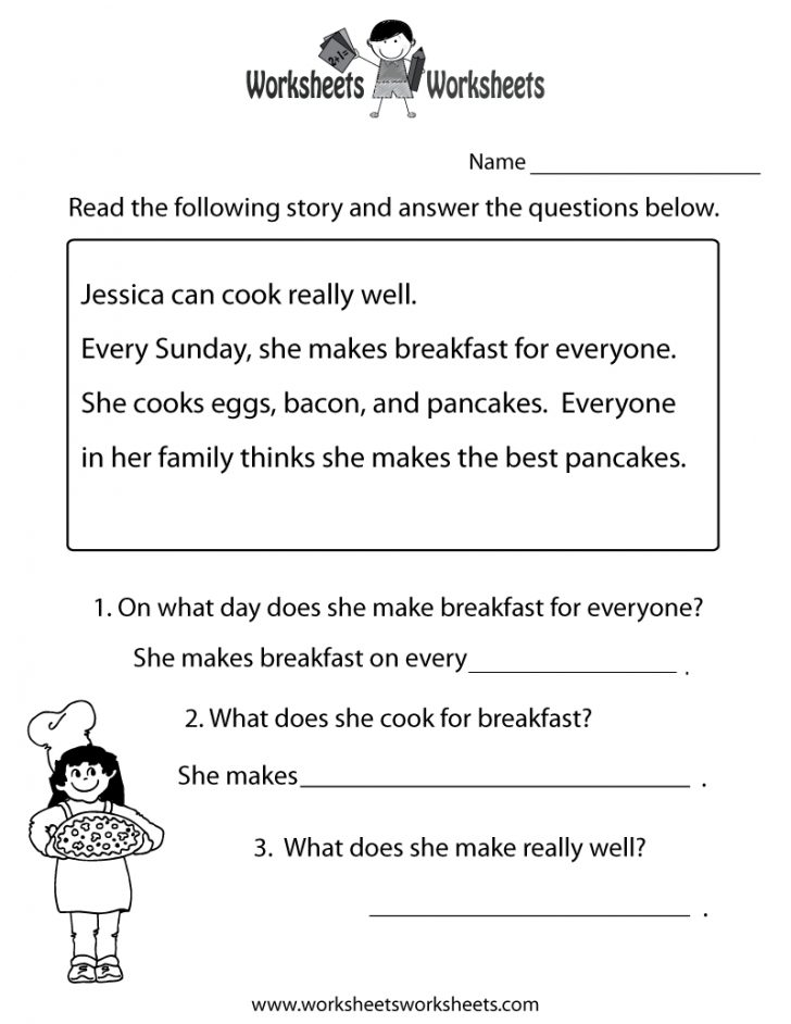 Free Printable Grade 1 Reading Comprehension Worksheets