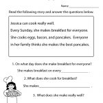 Freeeducation/worksheets For Second Grade |  Comprehension   Free Printable Reading Passages With Questions