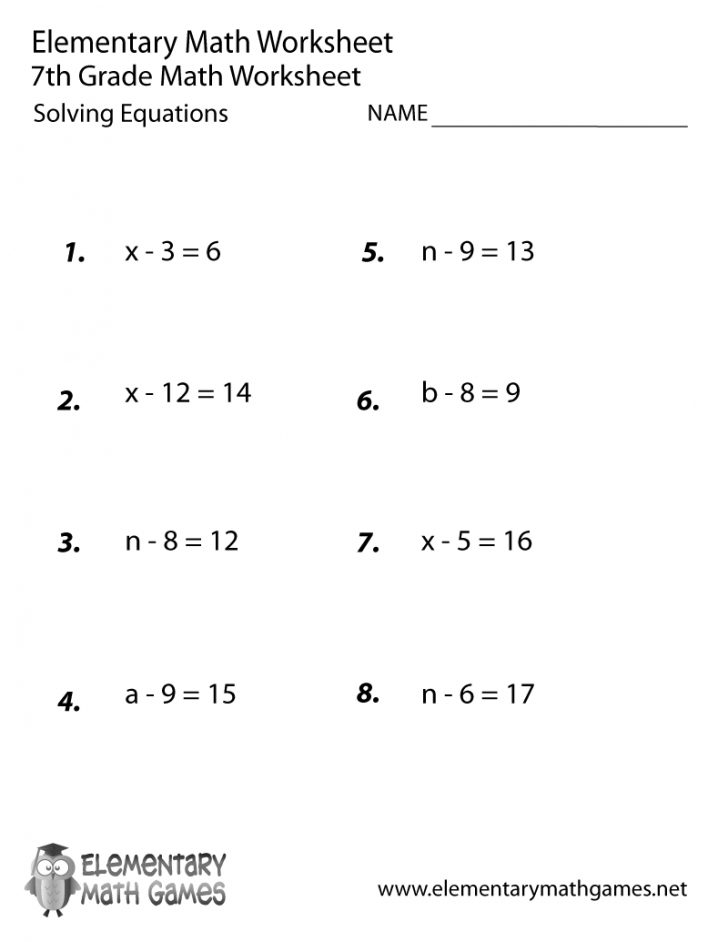9Th Grade Algebra Worksheets Free Printable