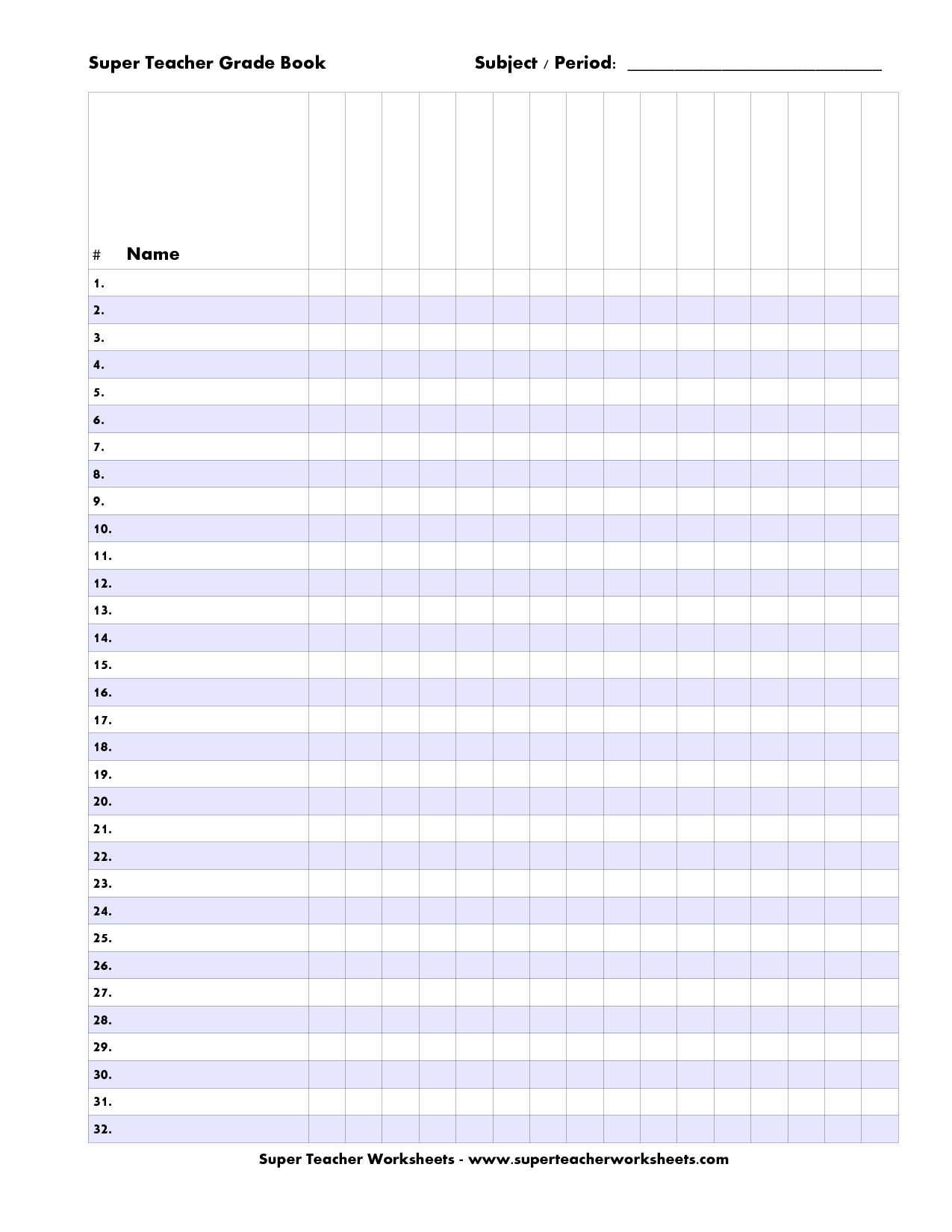 Free Printable Gradebook Printable World Holiday