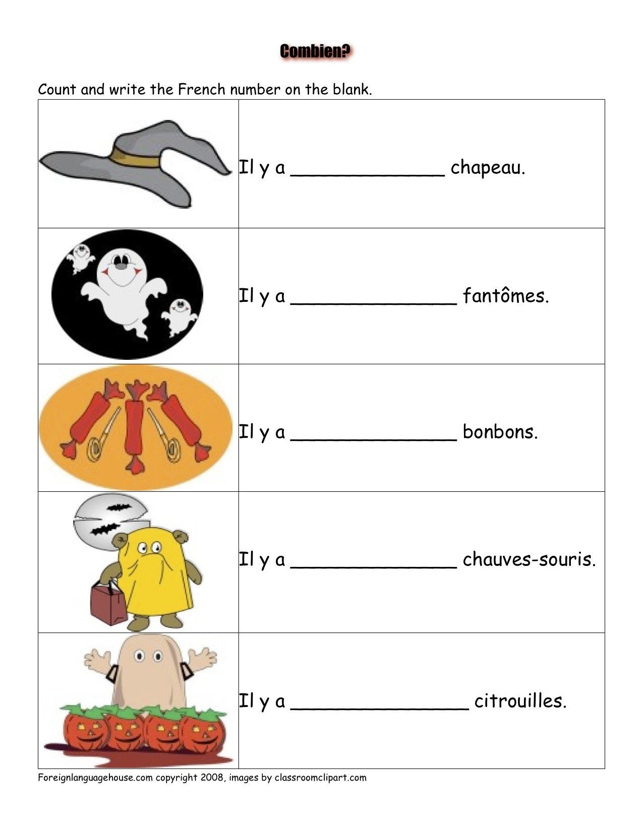 French Worksheets - Halloween | French Activities | French - Free Printable French Halloween Worksheets