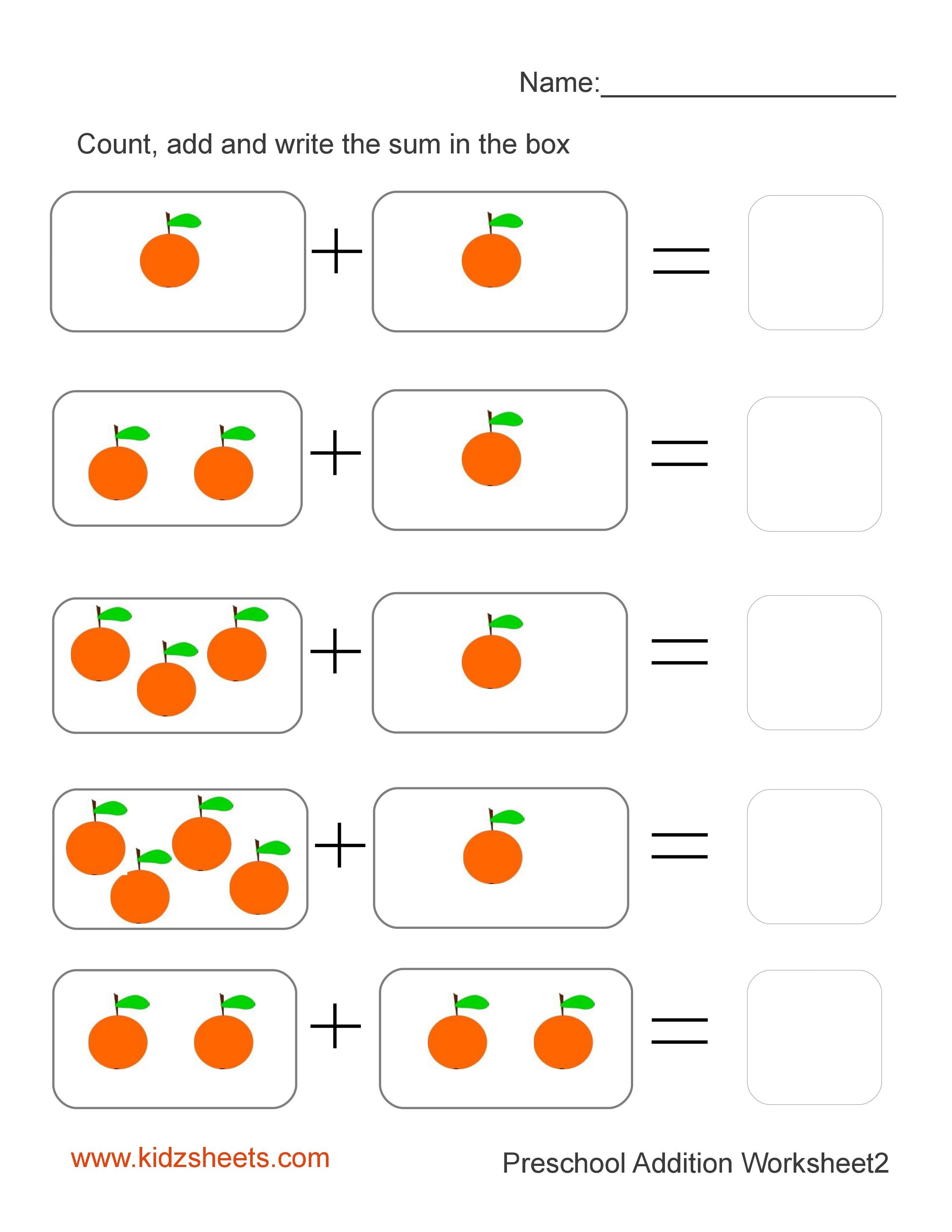 Printable Math Worksheets For Kg1