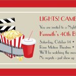 Fresh Movie Party Invitations Free Template | Best Of Template   Free Printable Movie Ticket Birthday Party Invitations