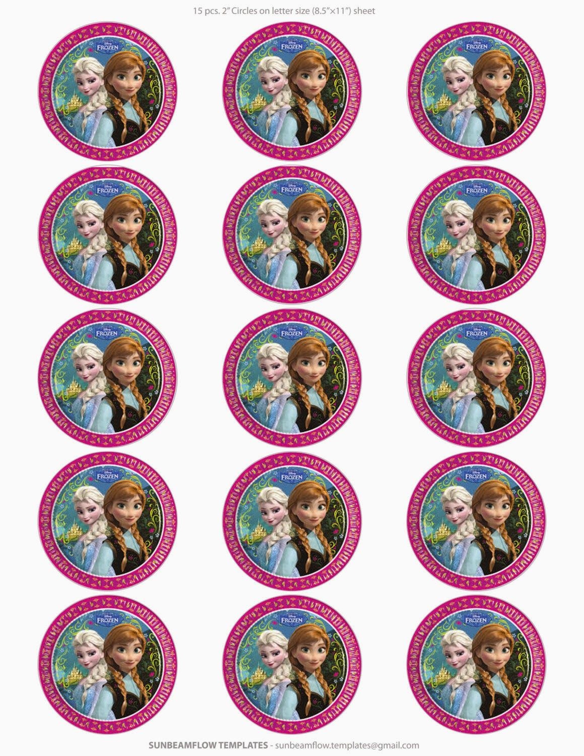 Frozen: Free Printable Toppers. | Oh My Fiesta! In English | Frozen - Frozen Cupcake Toppers Free Printable