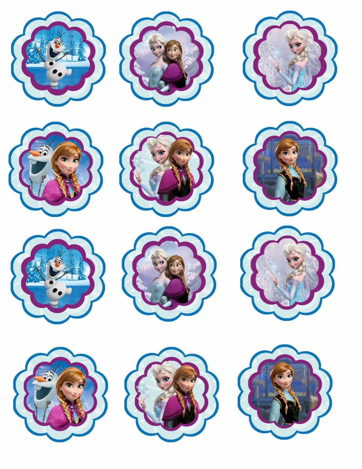 Frozen: Free Printable Toppers. | Recipes To Cook | Frozen Cupcakes - Frozen Cupcake Toppers Free Printable