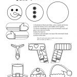 Frugal Edmonton Mama: Frugal Crafts: Preschool Snowman Shape Cutting   Free Printable Crafts For Preschoolers