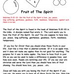 Fruit Of The Spirit Sunday School Lesson   Free Printable Sunday School Lessons For Kids
