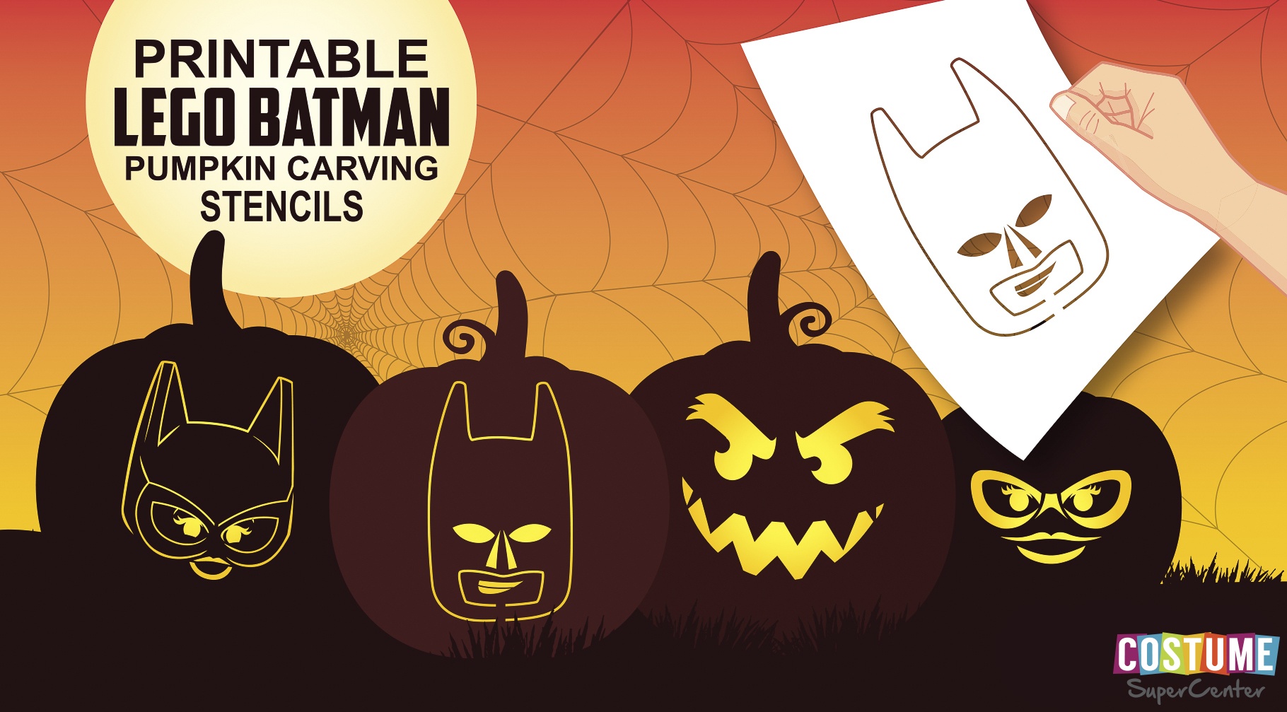 Fun And Free Printable Themed Pumpkin Carving Stencils — All For The - Superhero Pumpkin Stencils Free Printable