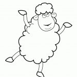 Funny Sheep Cartoon Animals Coloring Pages For Kids, Printable Free   Free Printable Pictures Of Sheep