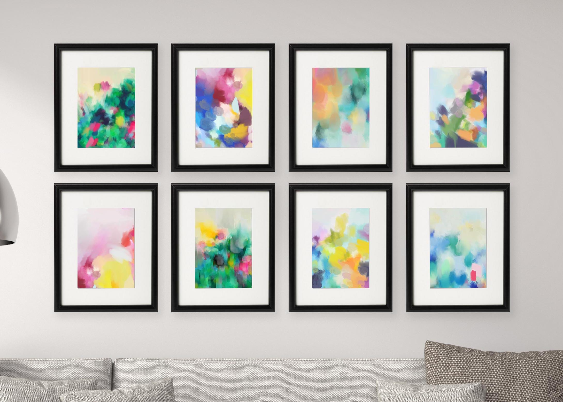 Gallery Wall Free Printables: Download All 8 Colourful, Abstract Art - Free Printable Artwork To Frame