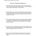 Gcf And Lcm Word Problems #1   Free Printable Lcm Worksheets