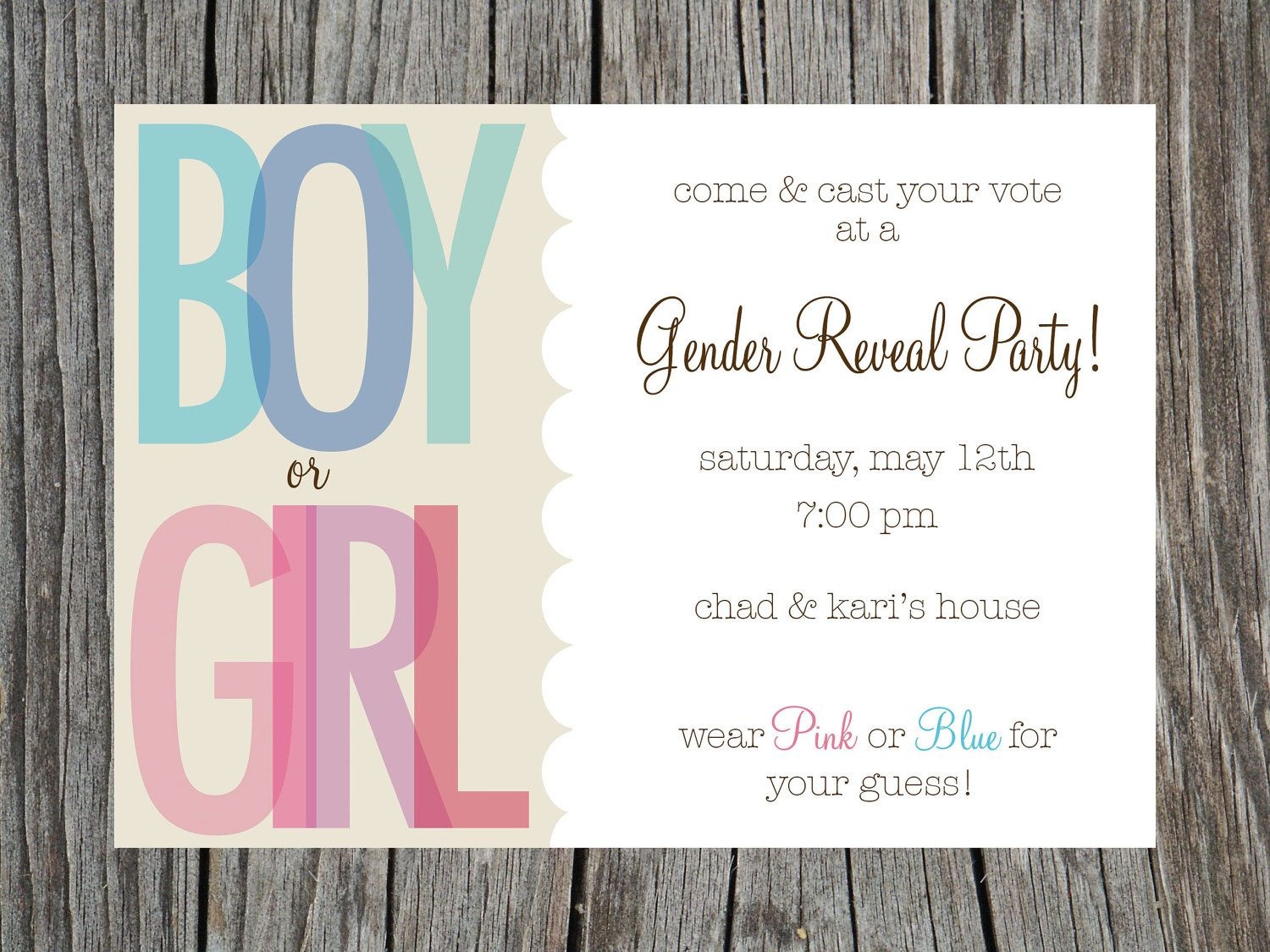 Gender Reveal Party Invitations Free Templates | Invitstiondown - Free Printable Gender Reveal Templates