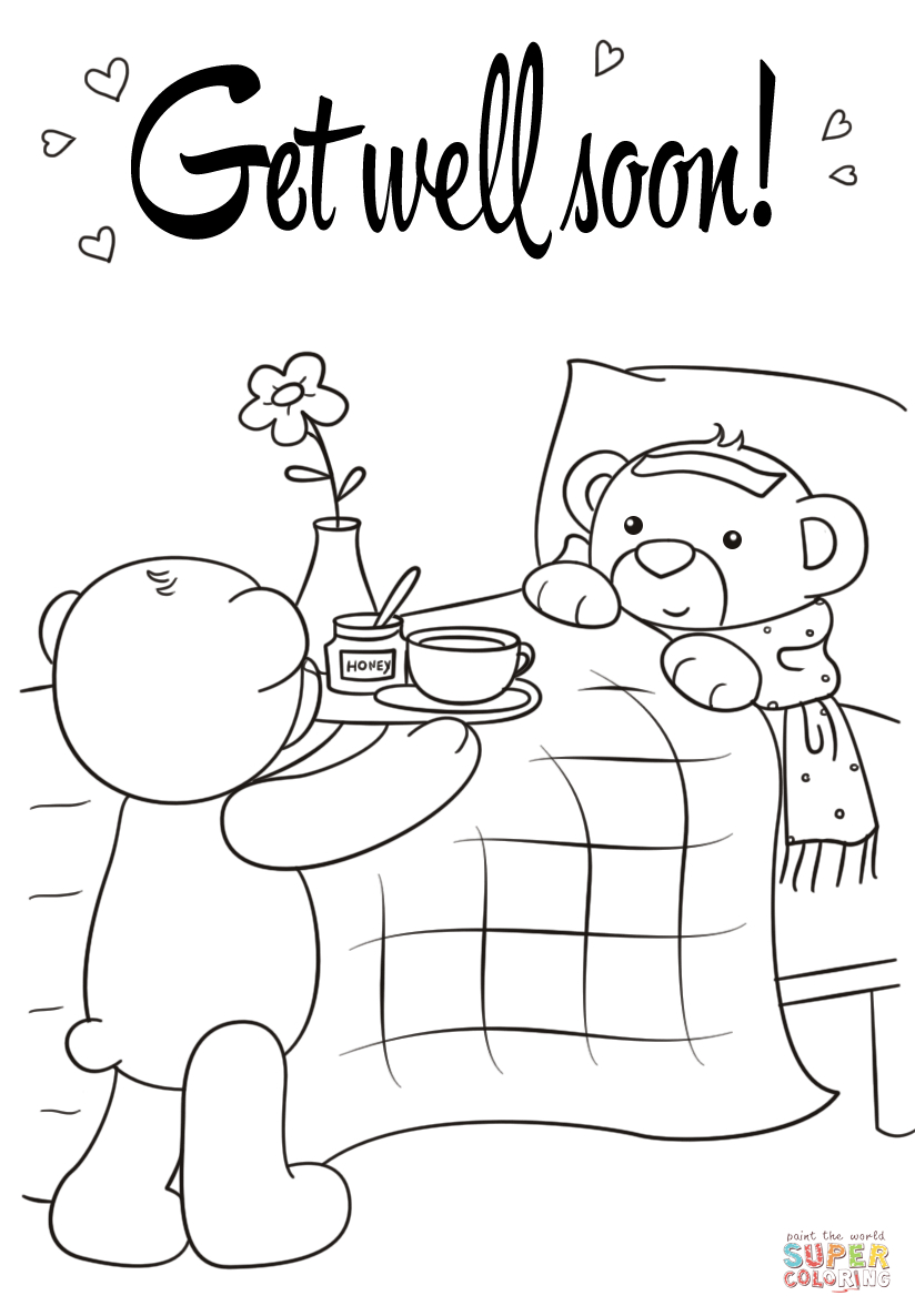 Get Well Soon Coloring Page | Free Printable Coloring Pages | Cards - Free Printable Get Well Cards To Color