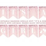Girl Baby Shower Banner Baby Girl Winter Wonderland Banner | Etsy   Baby Girl Banner Free Printable