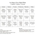 Go Dairy Free Meal Plan: Comfort Food Version (Printable!)   Free Printable Meal Plans For Weight Loss