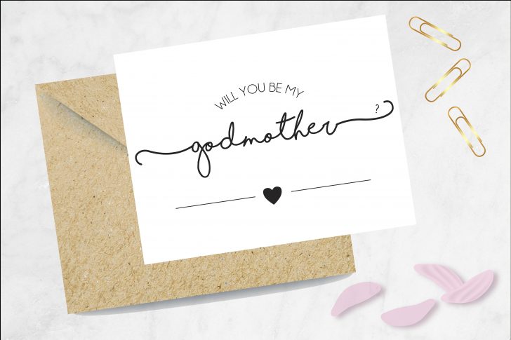 Will You Be My Godmother Printable Card Free