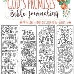 God's Promises   Bible Journaling Printable Templates, Illustrated   Free Printable Religious Easter Bookmarks