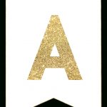 Gold Free Printable Banner Letters   Paper Trail Design   Free Printable Whole Alphabet Banner