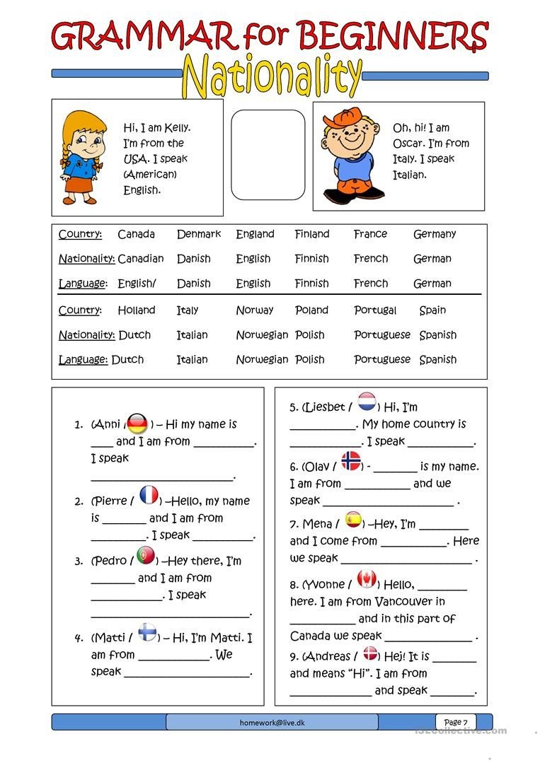 Grammar For Beginners Nouns 2 English Grammar Worksheets English Grammar For Beginners To Be