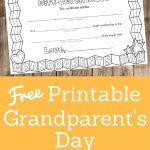 Grandparent's Day Certificate | Arts | Grandparent Gifts   Grandparents Certificate Free Printable