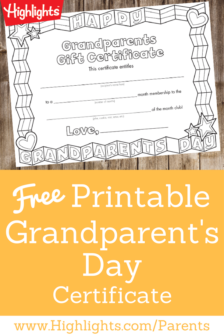 Free Grandparents Day Printables Customize Online & Print