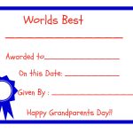 Grandparents Day – Free Printables! – Grandparents Certificate Free Printable