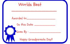 Grandparents Day – Free Printables! – Grandparents Certificate Free Printable