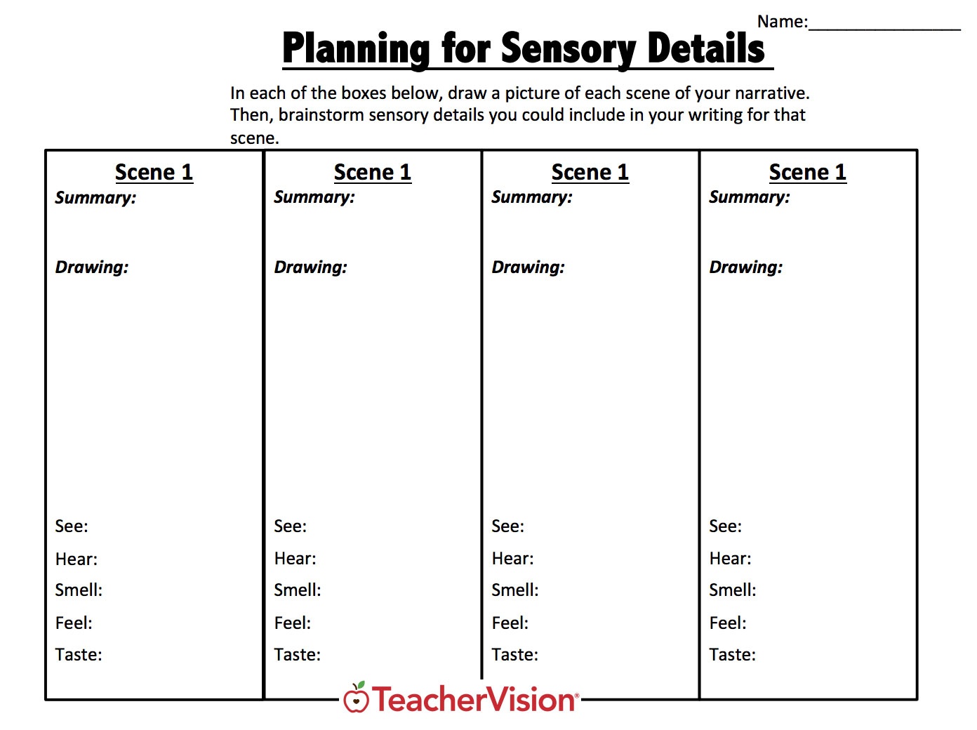 Graphic Organizers For Teachers Grades (K-12) - Teachervision - Free Printable Main Idea Graphic Organizer