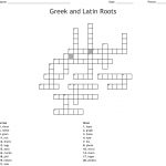 Greek And Latin Roots Crossword   Wordmint   Free Printable Greek And Latin Roots
