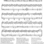 Hallelujah   Cohen   Rufus Wainwright   Shrek Best   Sheet Music   Hallelujah Piano Sheet Music Free Printable