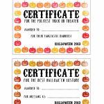 Halloween Certificates ! Give Them Out To Trick O' Treaters As Well   Best Costume Certificate Printable Free