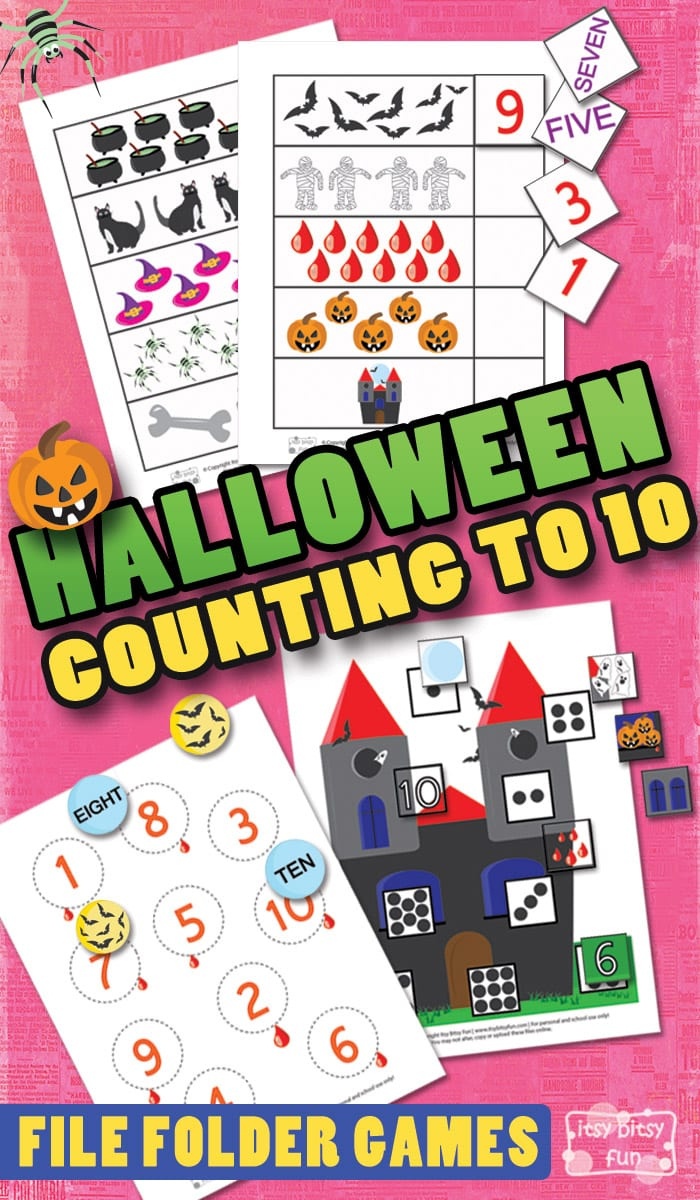 Halloween Counting To 10 File Folder Games - Itsy Bitsy Fun - Free Printable File Folder Games