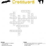 Halloween Crossword Puzzle Free Printable   Halloween Crossword Printable Free