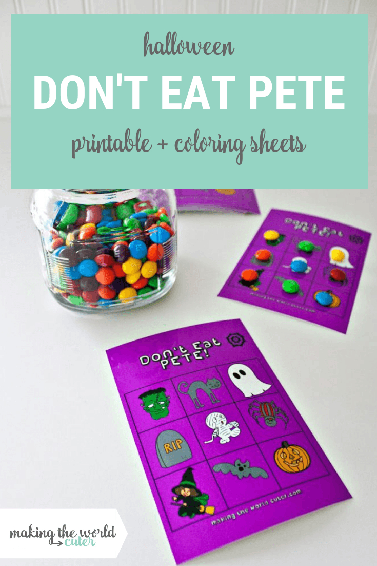 Halloween Don&amp;#039;t Eat Pete Free Printable Both In Color And Coloring Sheet - Don T Eat Pete Free Printable