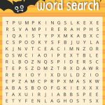 Halloween Games   Word Search   Free Printable Halloween Games For Kids