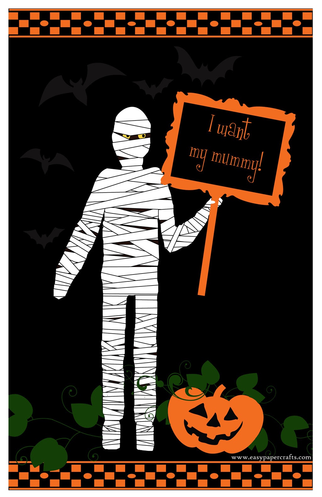 Halloween Mummy Printable - Free Printable Halloween Paper Crafts