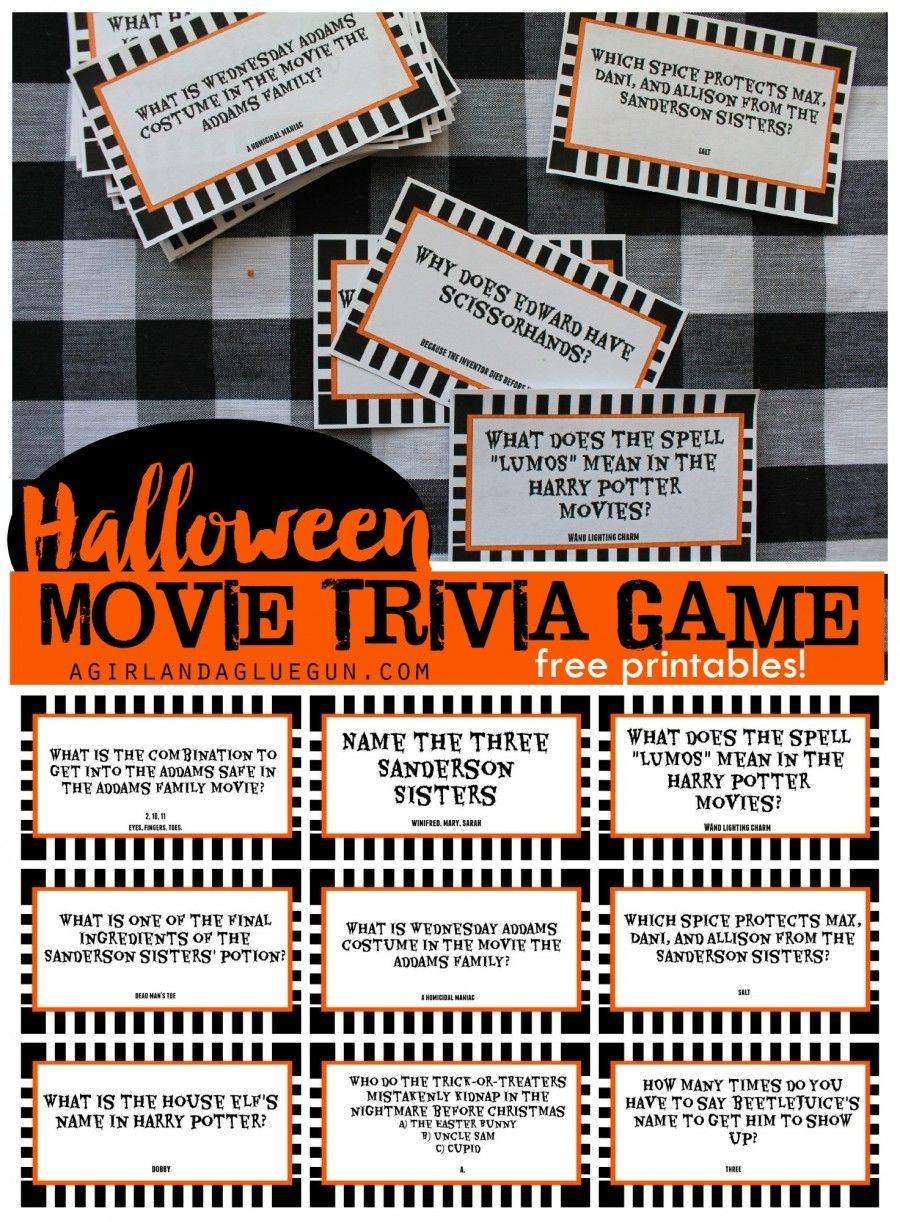 Halloween Trivia Game With Free Printables-Kids Version And Adult - Halloween Trivia Questions And Answers Free Printable