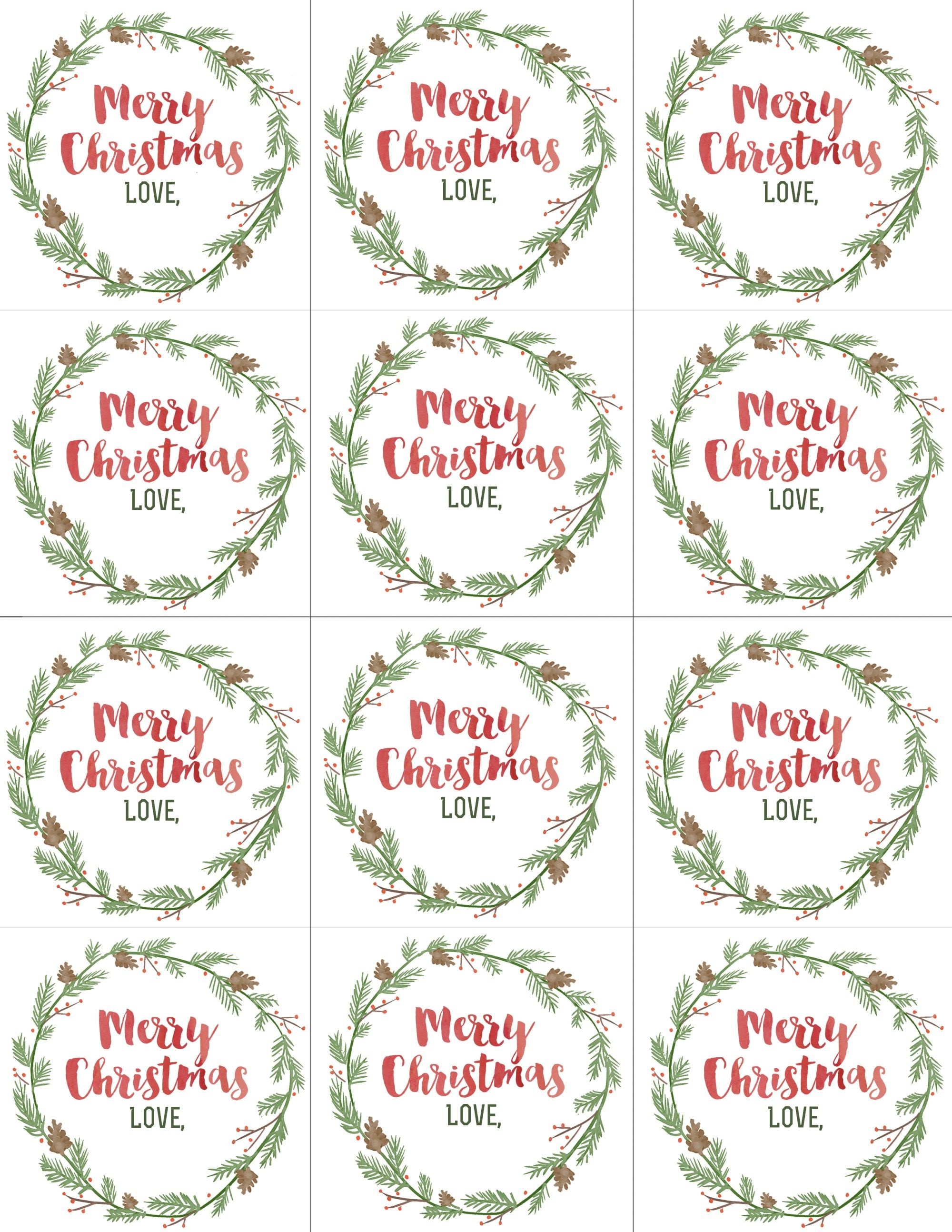 Hand Painted Gift Tags Free Printable | 2019 Christmas | Christmas - Free Printable Christmas Tags