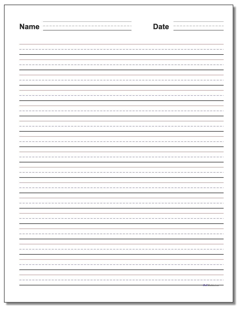 Handwriting Paper - Free Printable Writing Paper With Picture Box