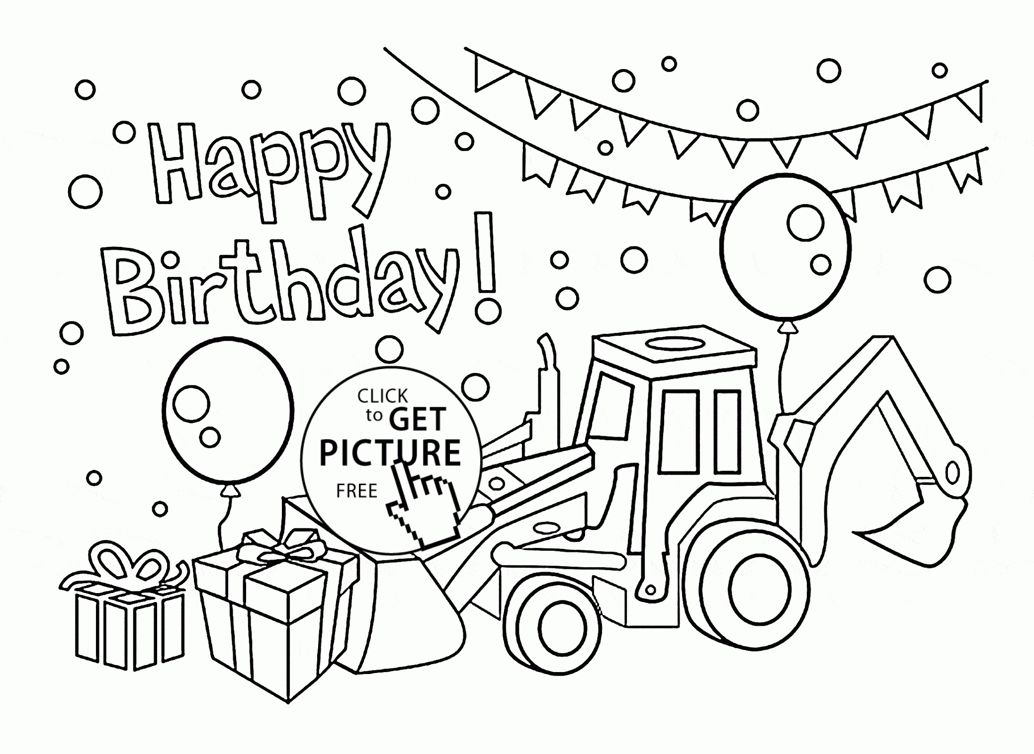 Happy Birthday Card For Boys Coloring Page For Kids, Holiday - Free Printable Kids Birthday Cards Boys