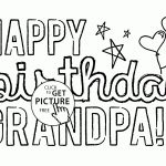 Happy Birthday Grandpa Coloring Page For Kids, Holiday Coloring   Free Printable Happy Birthday Cards For Dad