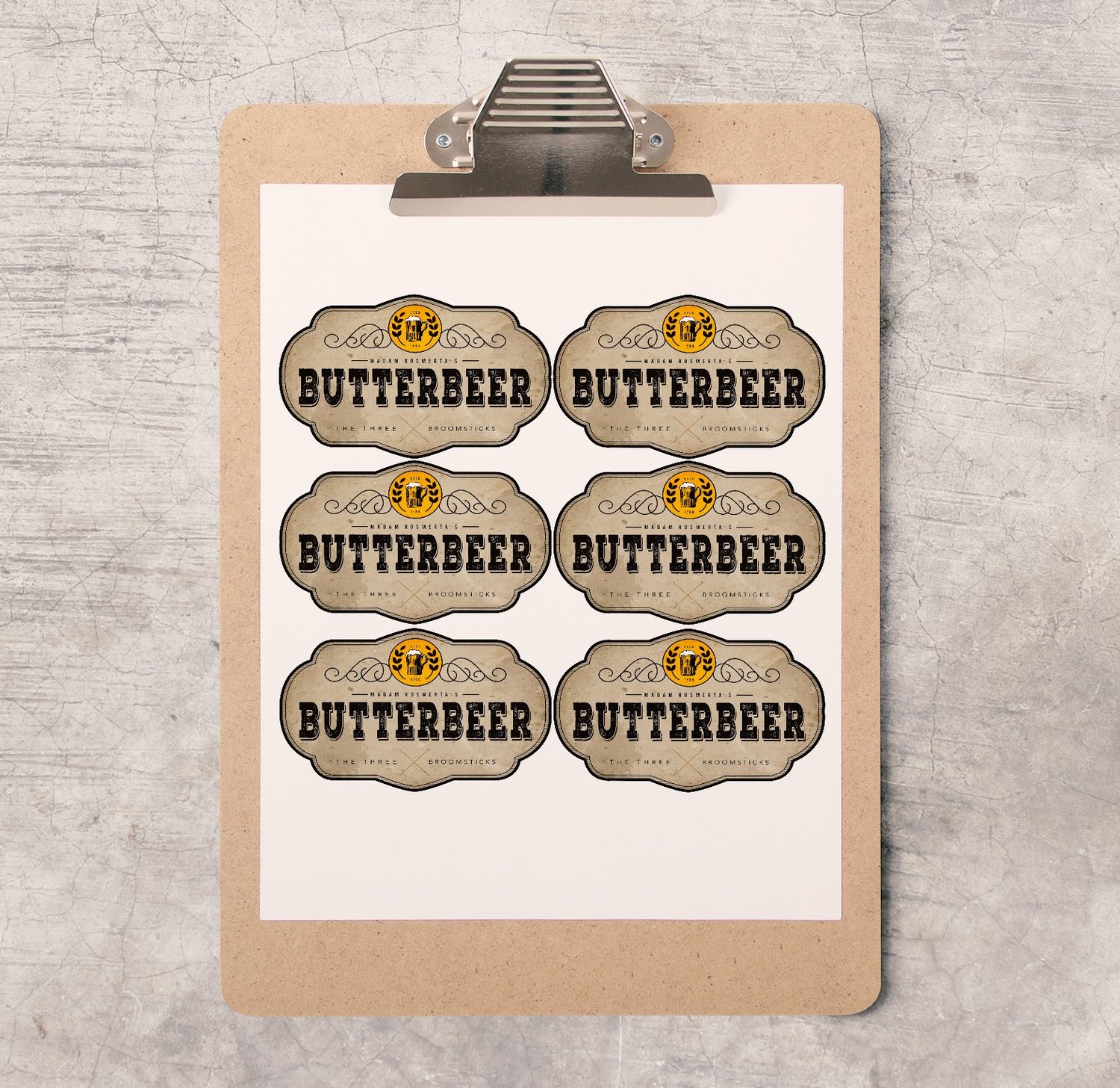 Free Printable Butterbeer Labels Free Printable