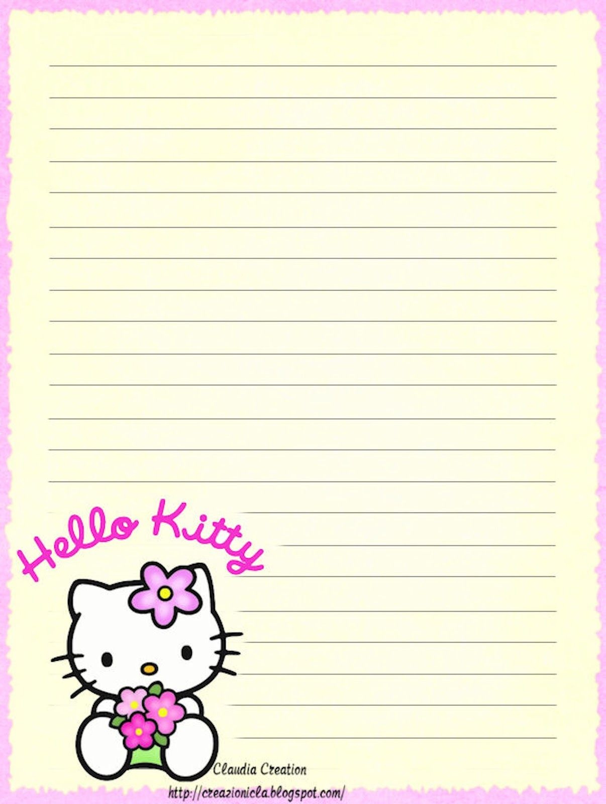 free printable hello kitty stationery free printable