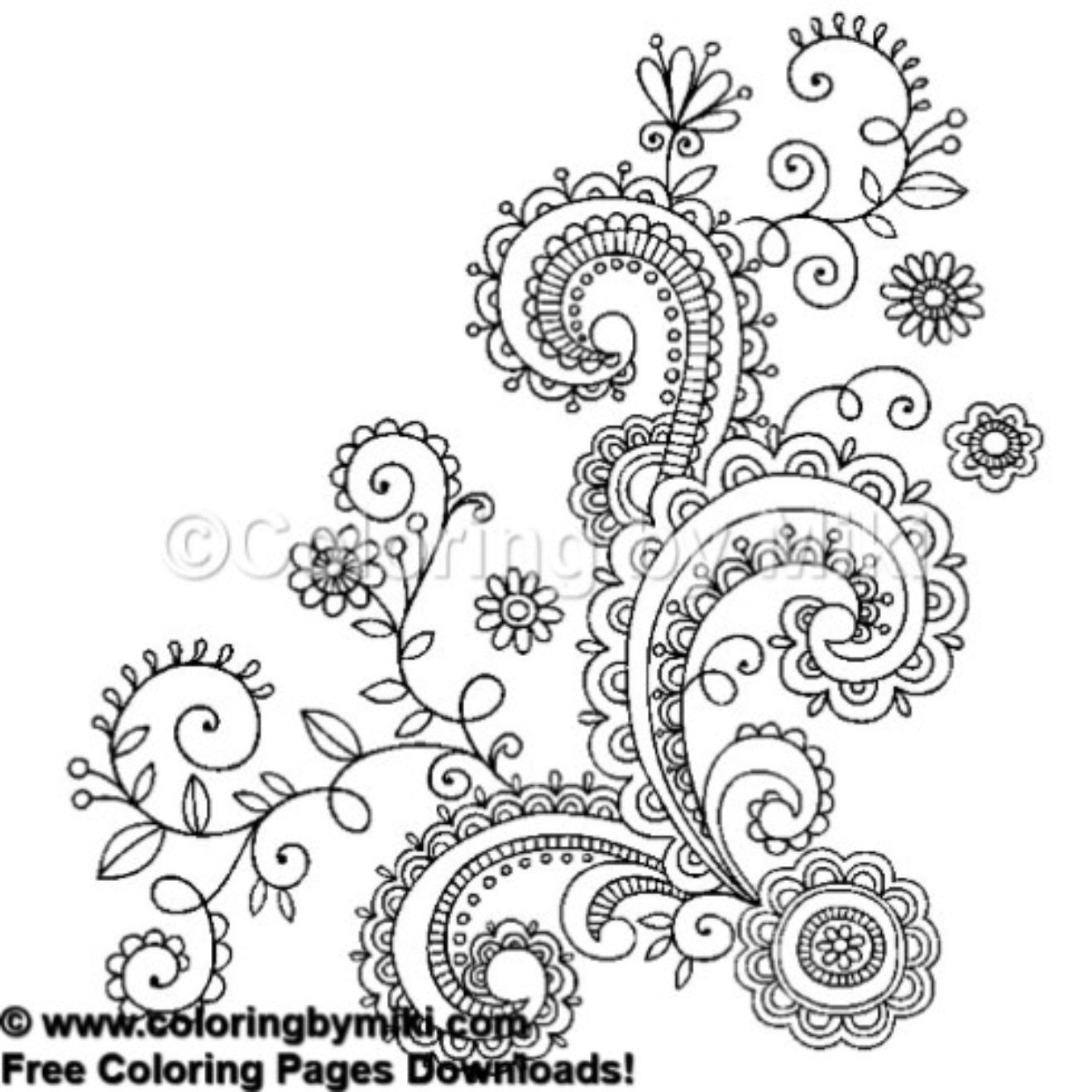 Henna Tattoo Design Coloring Page #653 | Boho / Tribal - Free - Free Printable Henna Tattoo Designs